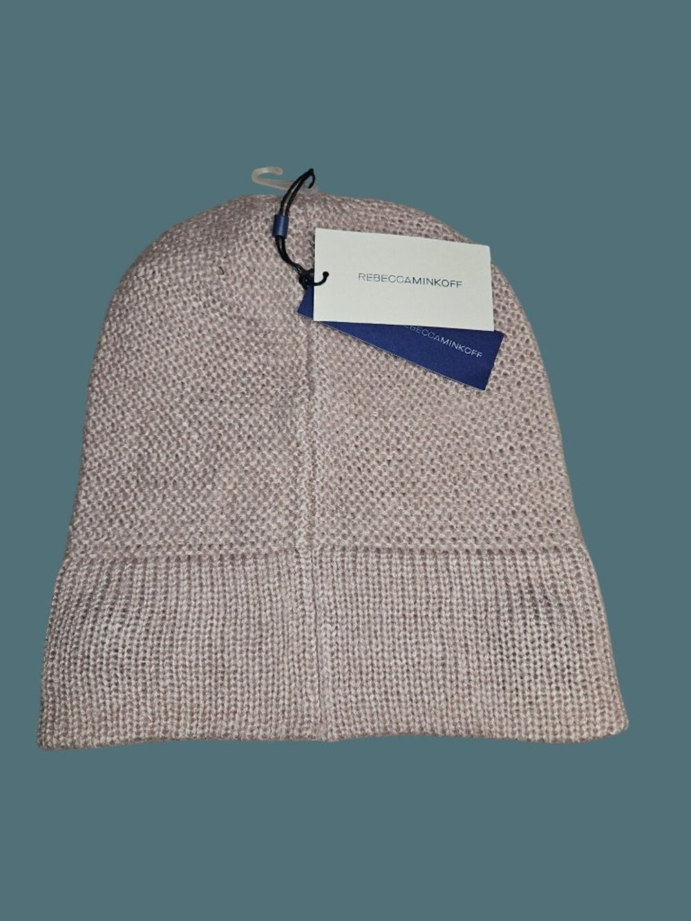 Rebecca Minkoff Garters Stitch Slouchy Beanie Hat- Pink